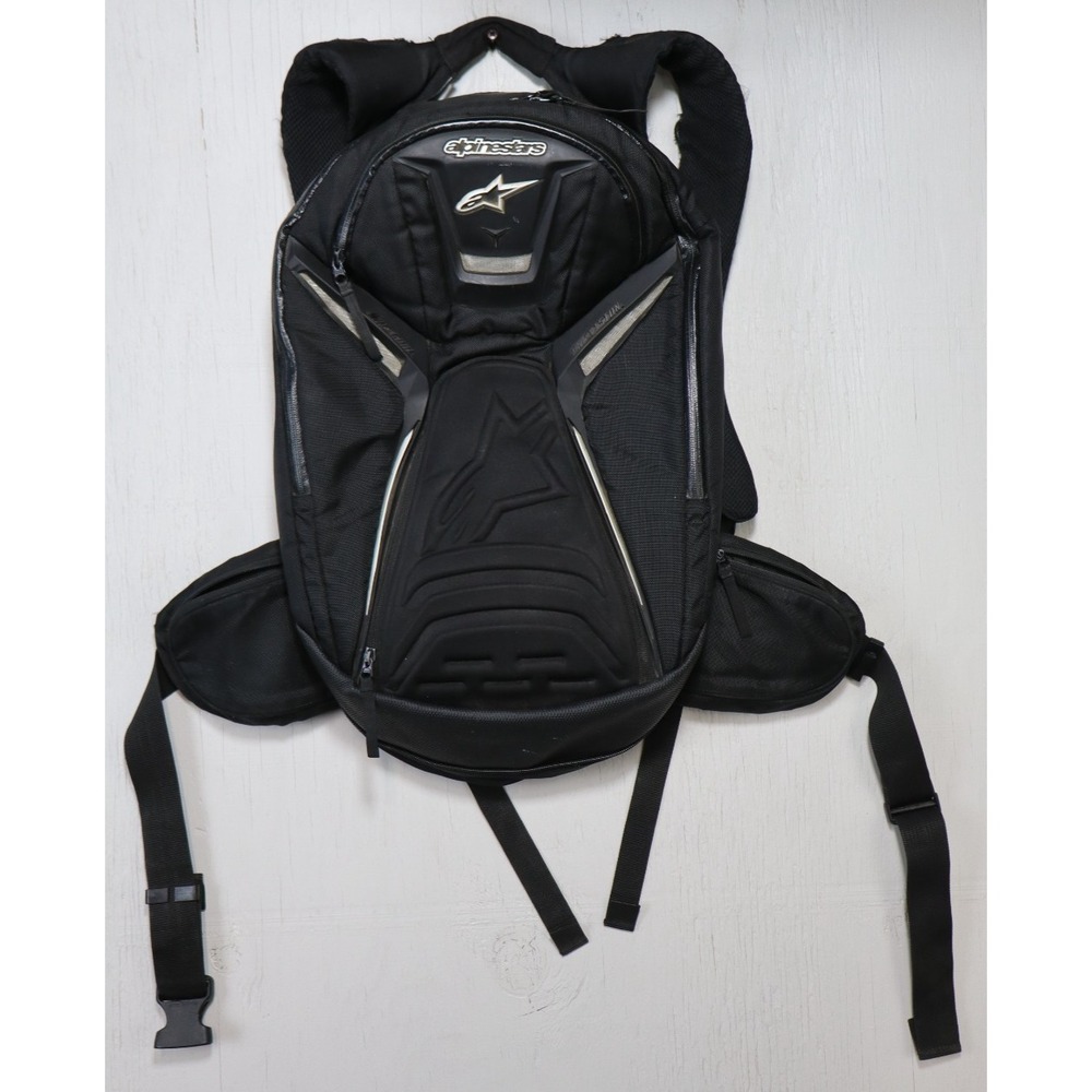 Alpinestars Tech Aero Backpack - USED Black Motorcycle ATV Offroad Rain Cover